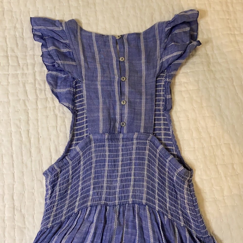 Free people blue and white striped maxi dress. - Picture 3 of 4